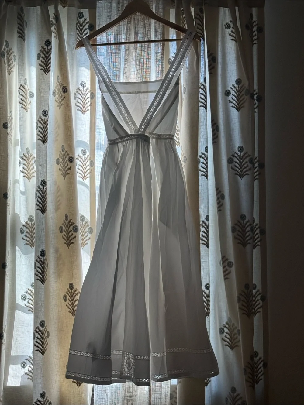 NWT J.Crew White Sleeveless A-Line Midi Dress with Decorative Trim - never worn